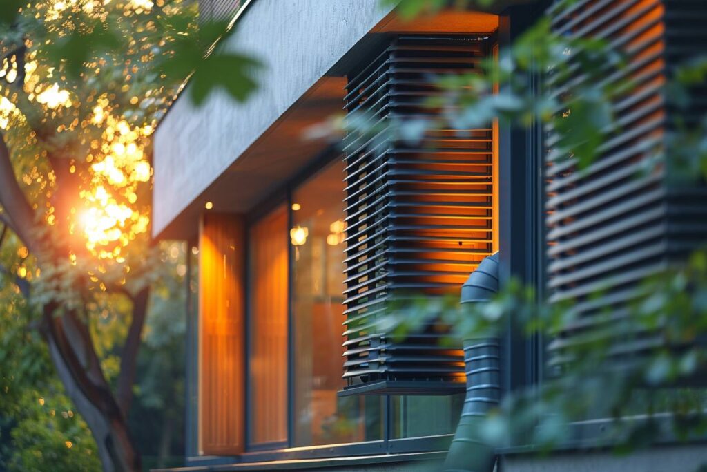 Schéma illustrant la ventilation naturelle d'une maison